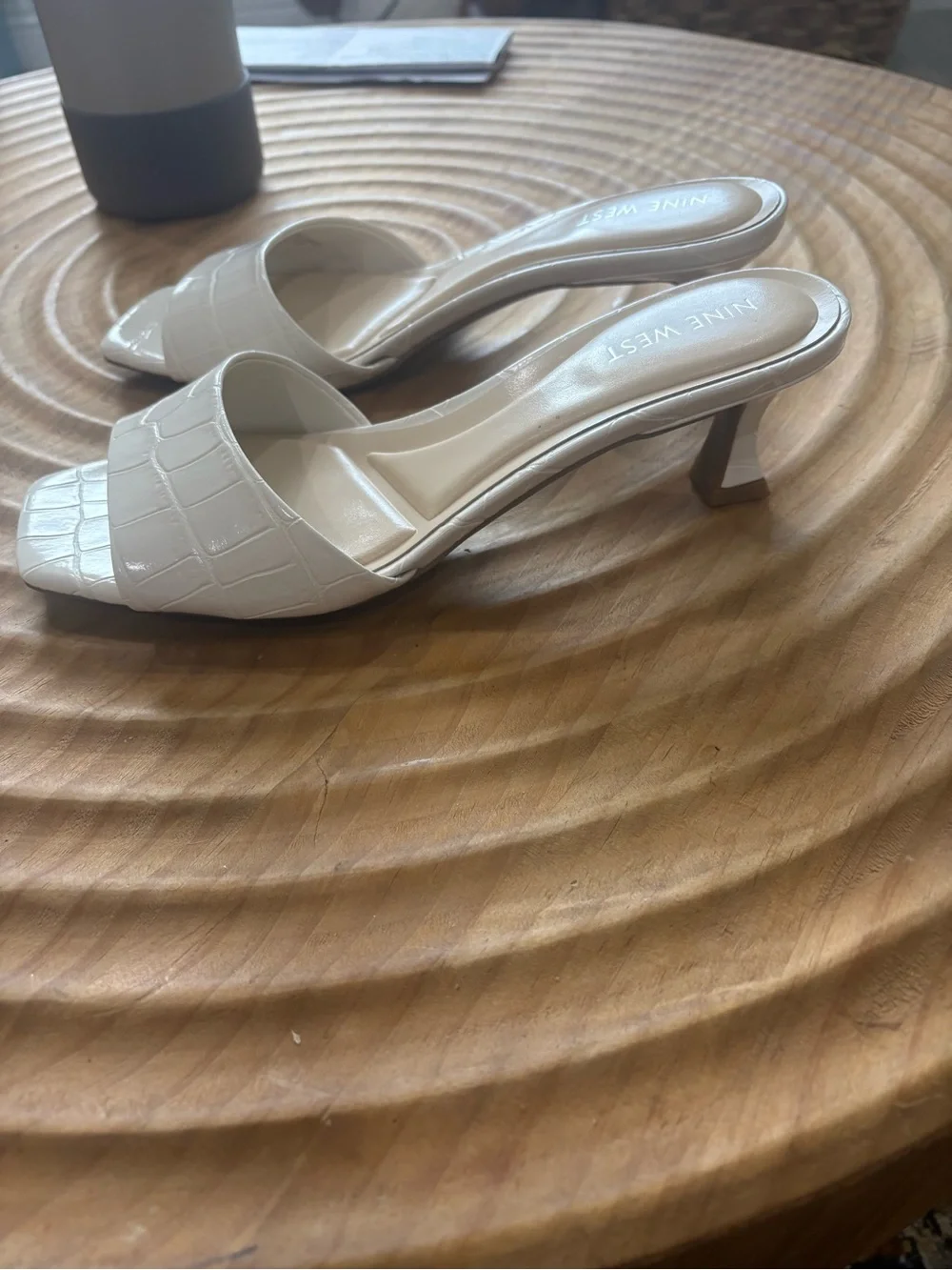 Nine West White Kitten Heels